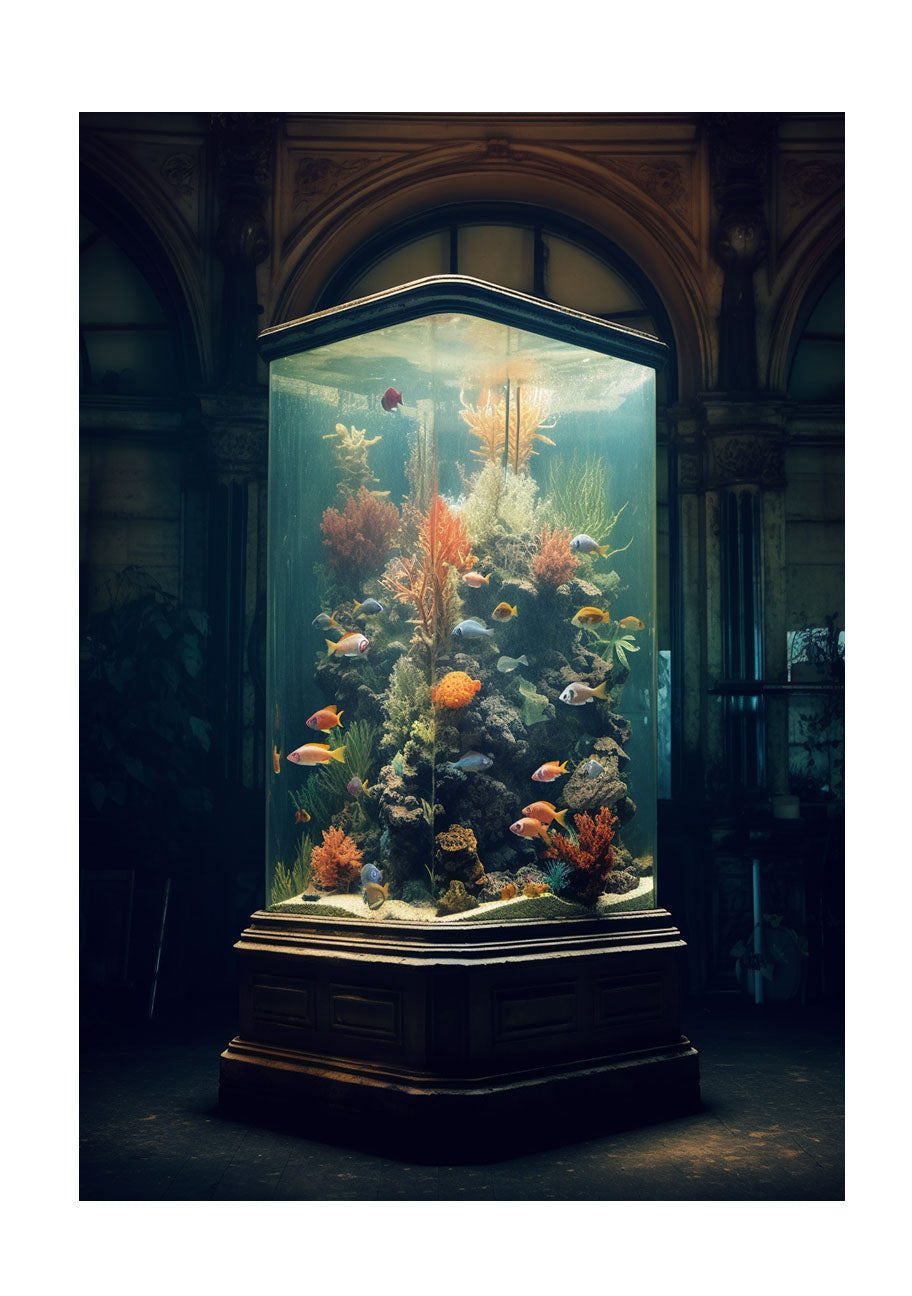水族館のアートポスター原画のみ