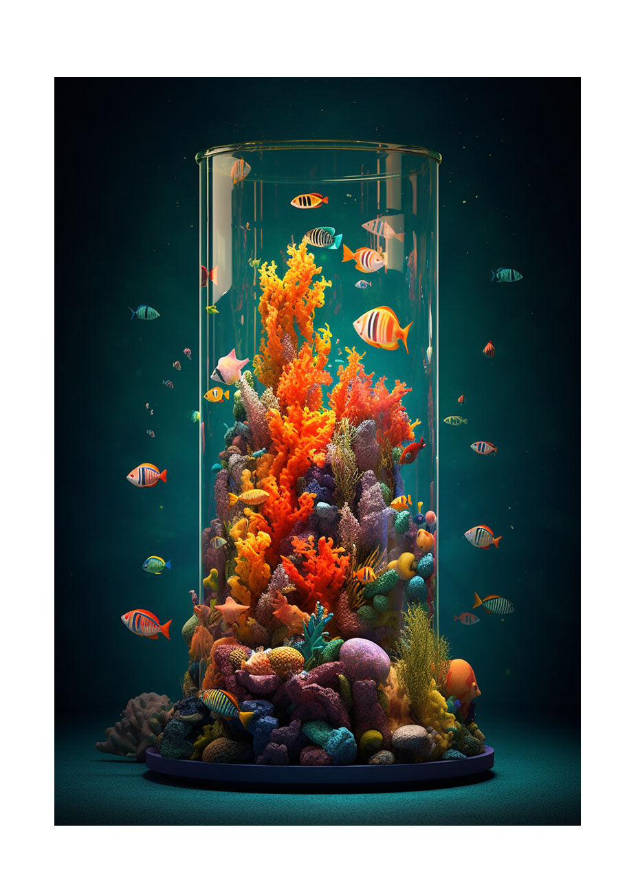 水族館のアートポスター原画のみ