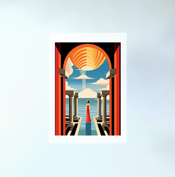 アールデコのアートポスター原画のみ設置イメージ