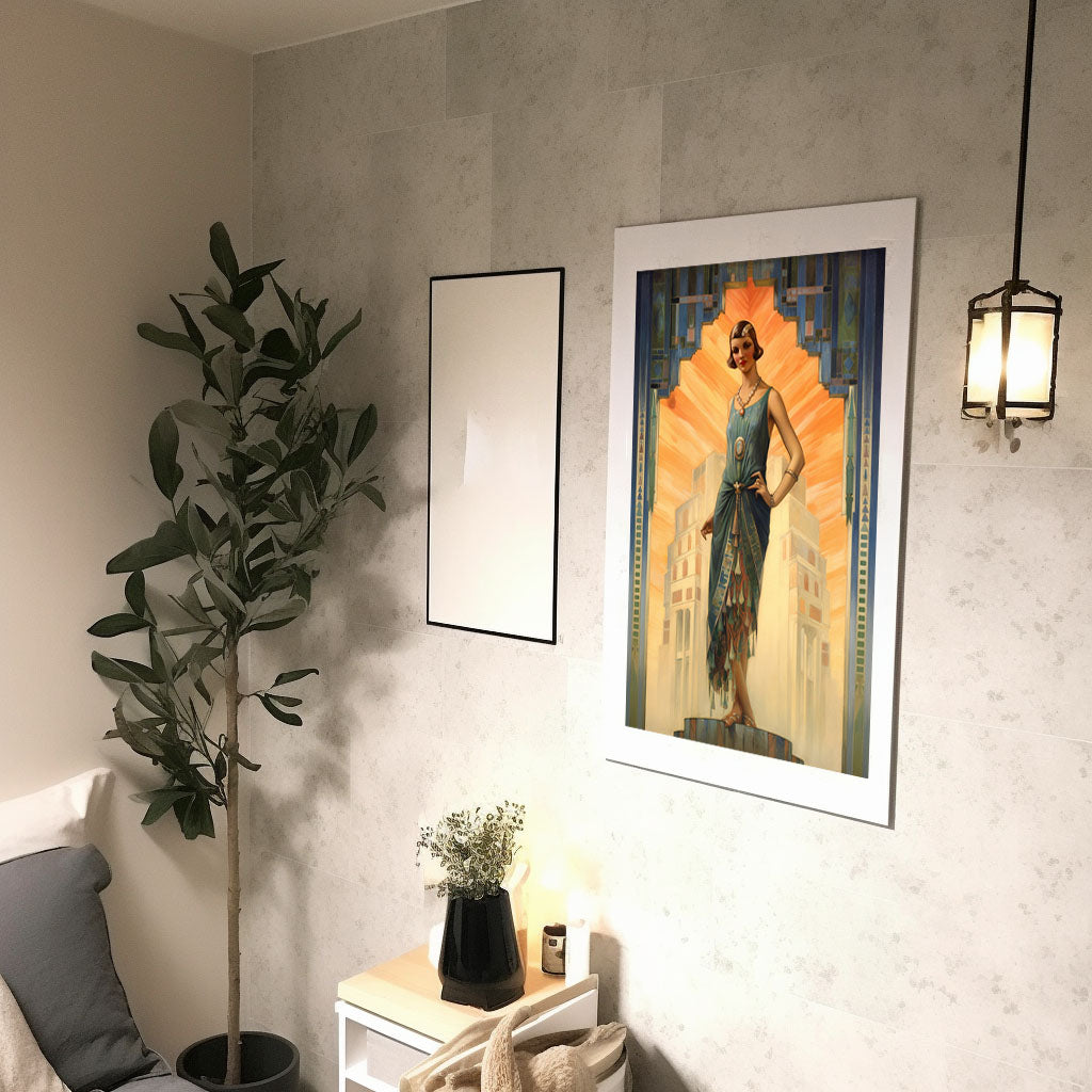 アールデコのアートポスター廊下配置イメージ