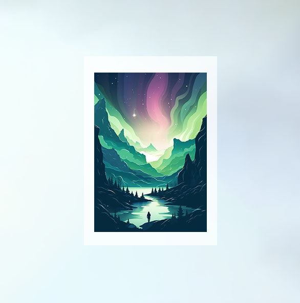 オーロラのアートポスター原画のみ設置イメージ