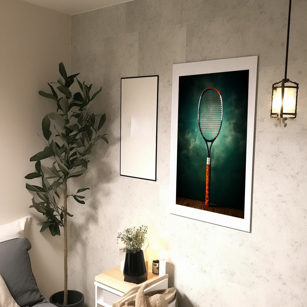 バドミントンのアートポスター廊下配置イメージ
