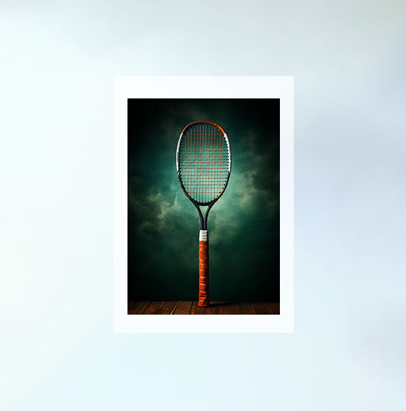 バドミントンのアートポスター原画のみ設置イメージ