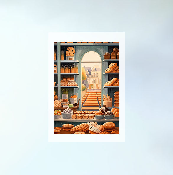 パン屋のアートポスター原画のみ設置イメージ
