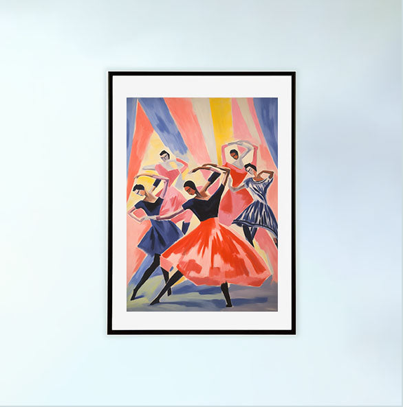 バレエのアートポスター黒フレームあり