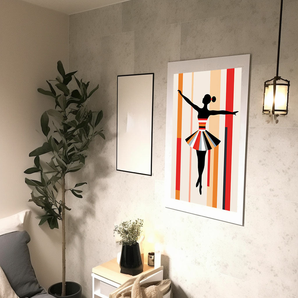 バレエのアートポスター廊下配置イメージ