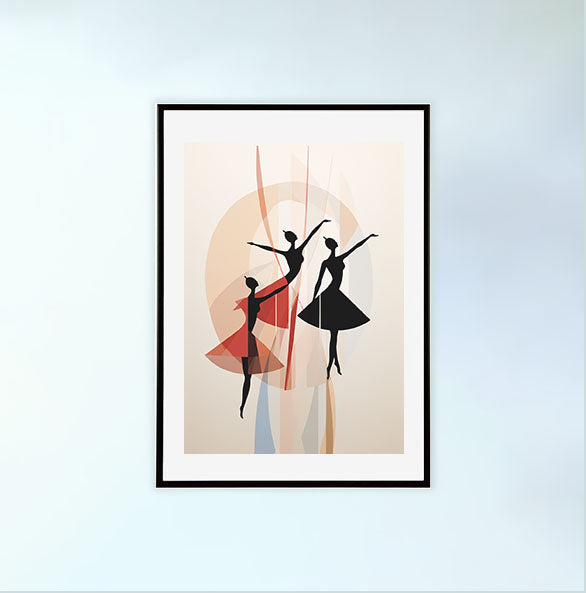 バレエのアートポスター黒フレームあり