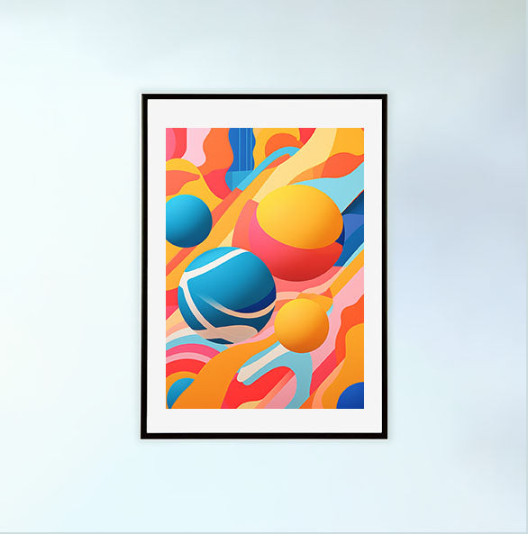 バレエのアートポスター:ballet_edb4 / 抽象画_ポップ_音楽・ダンス__のポスター画像黒色のフレームイメージ