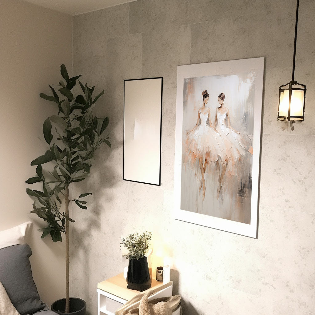 バレエのアートポスター廊下配置イメージ