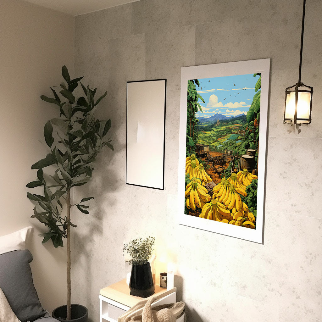 バナナのアートポスター:banana_2f78 / キッチン_フルーツと野菜_のポスター画像廊下に設置したイメージ