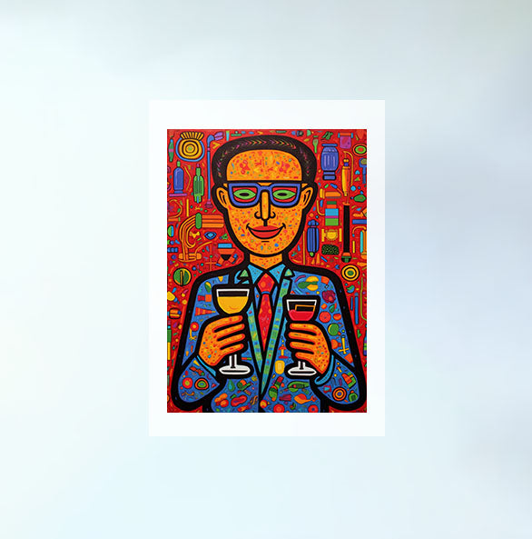 バーのアートポスター原画のみ設置イメージ