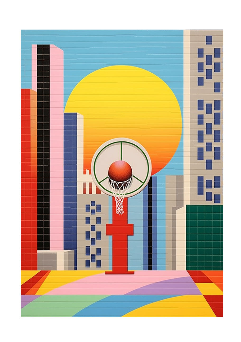 バスケのアートポスター原画のみ
