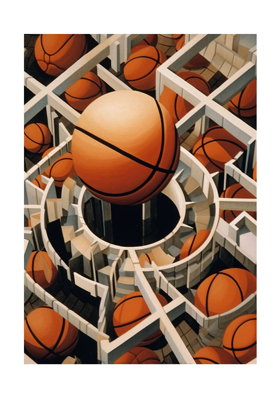 バスケのアートポスター原画のみ