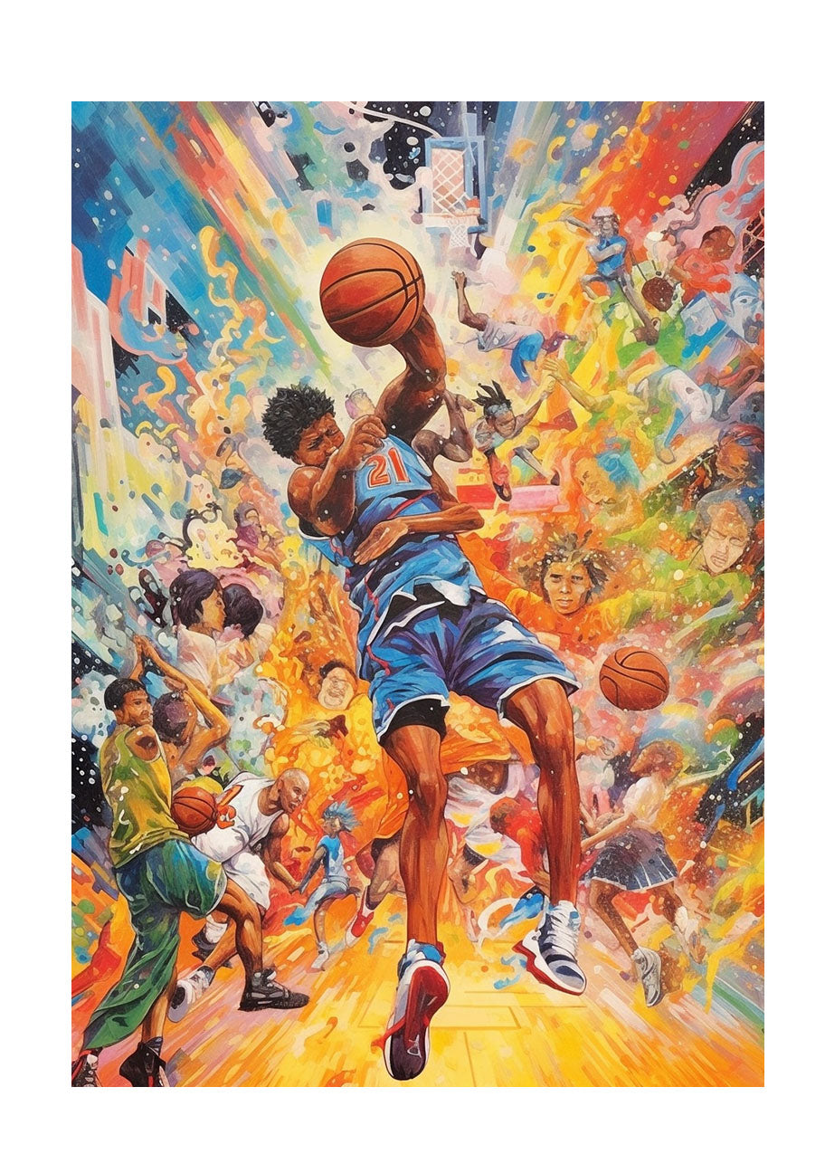 バスケのアートポスター原画のみ