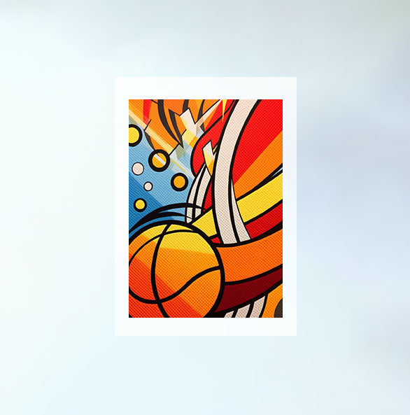 バスケのアートポスター原画のみ設置イメージ
