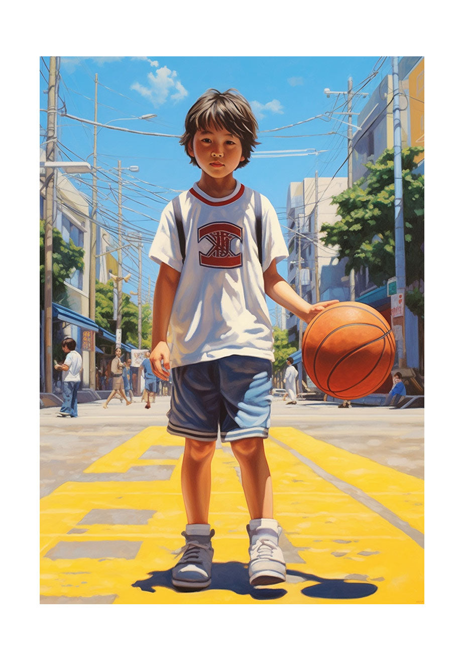 バスケのアートポスター原画のみ