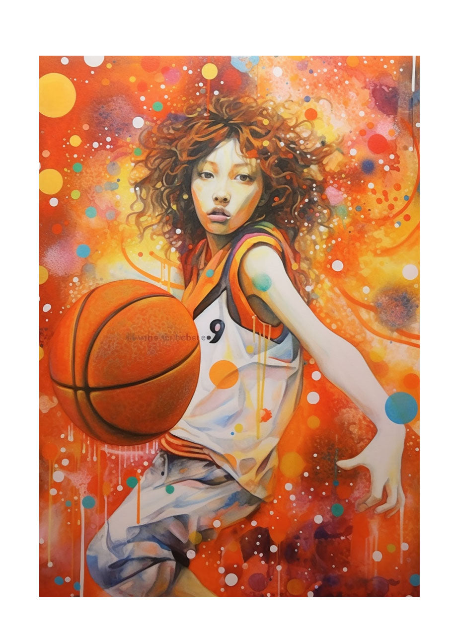 バスケのアートポスター原画のみ