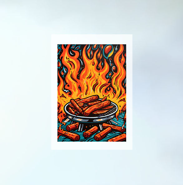 bbqのアートポスター原画のみ設置イメージ