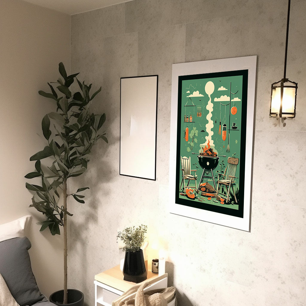 bbqのアートポスター廊下配置イメージ