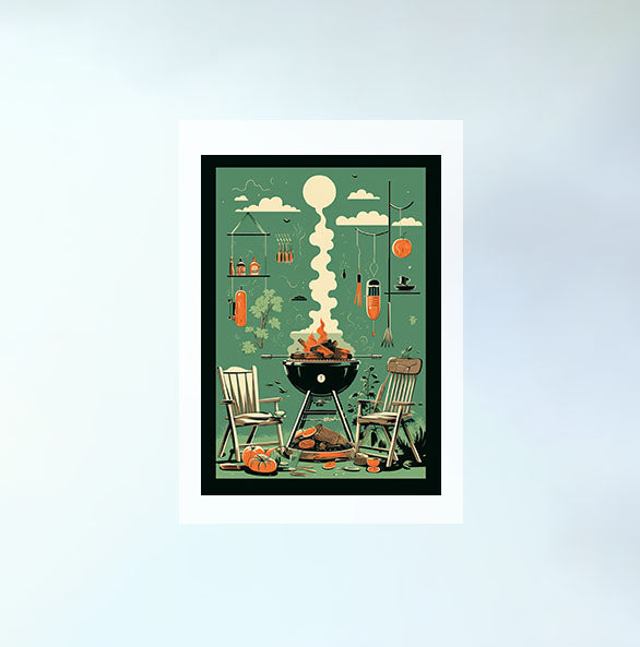bbqのアートポスター原画のみ設置イメージ