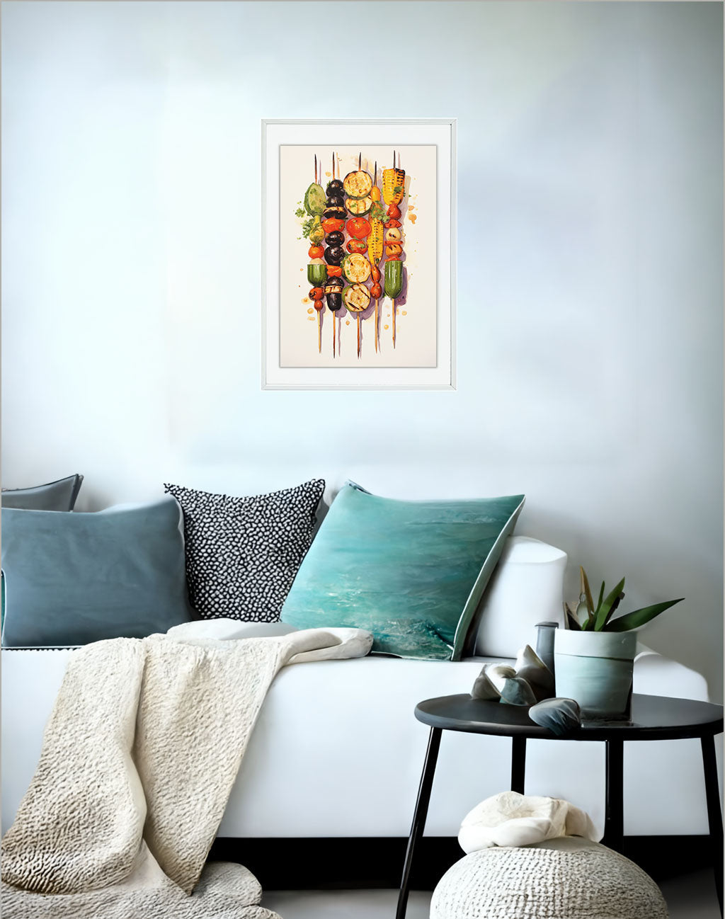 bbqのアートポスターソファ配置イメージ