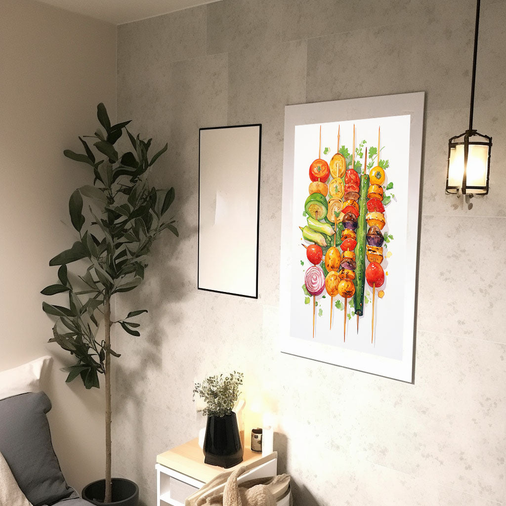 bbqのアートポスター廊下配置イメージ