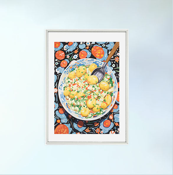 bbqのアートポスター銀フレームあり