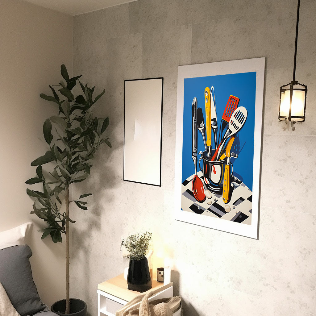 bbqのアートポスター廊下配置イメージ