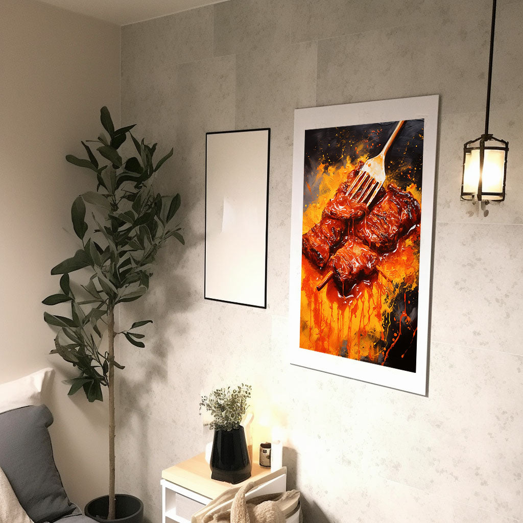 bbqのアートポスター廊下配置イメージ