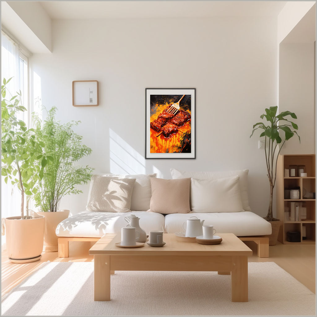 bbqのアートポスターリビング配置イメージ