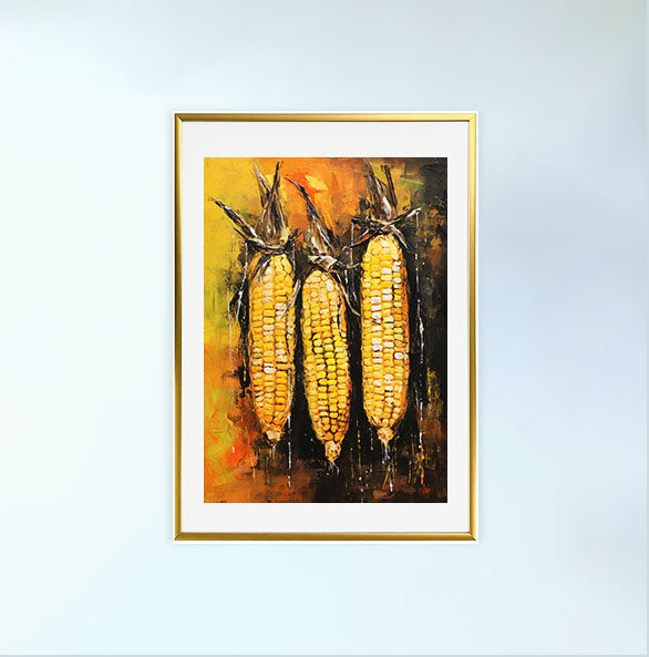 bbqのアートポスター金フレームあり