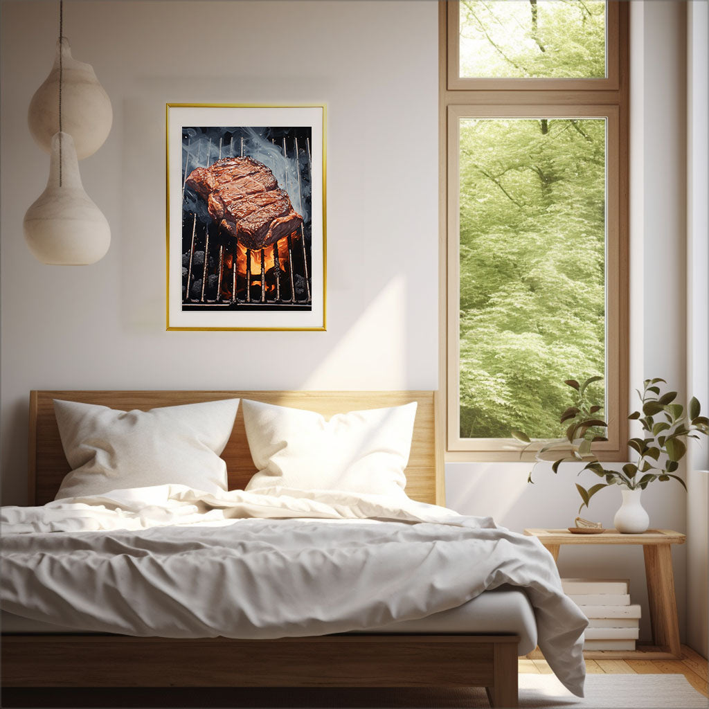 bbqのアートポスター寝室配置イメージ