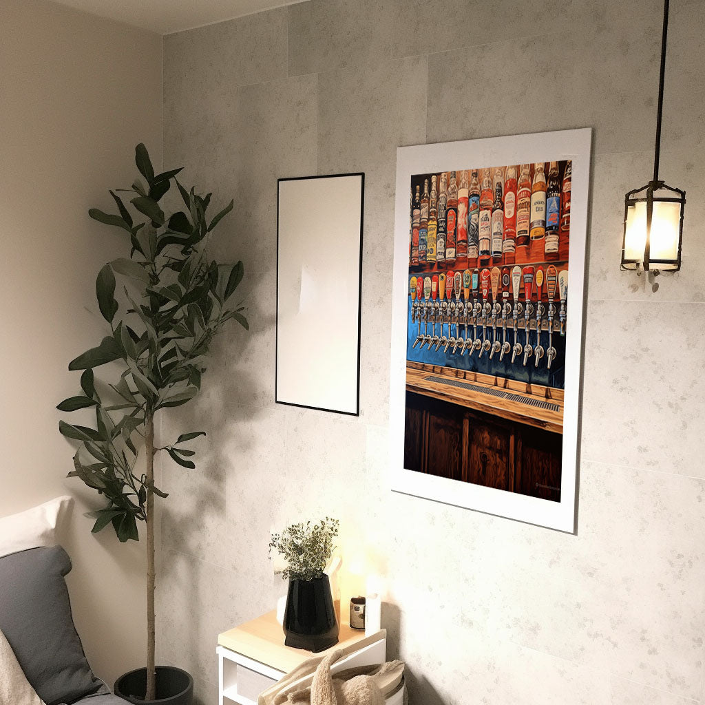 熊のアートポスター廊下配置イメージ