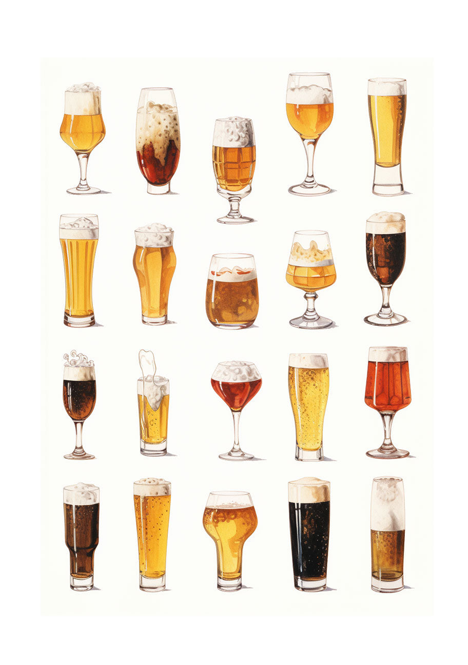 ビールのアートポスター原画のみ