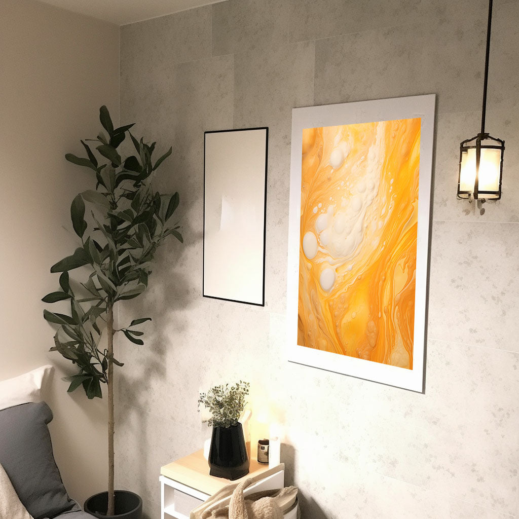 ビールのアートポスター廊下配置イメージ