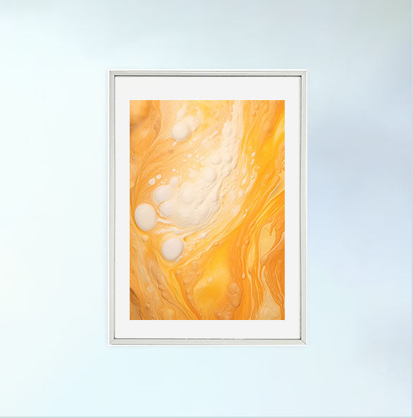 ビールのアートポスター銀フレームあり