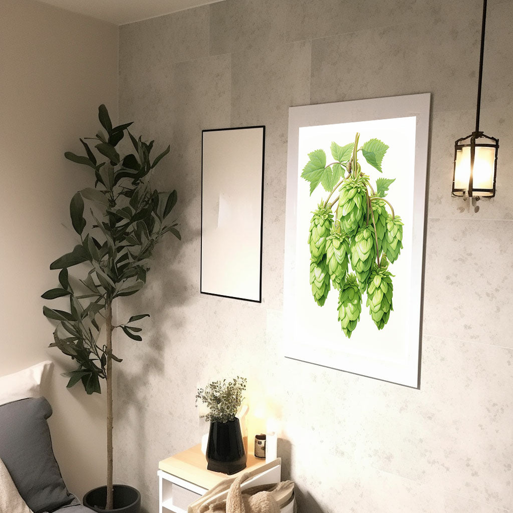 ビールのアートポスター廊下配置イメージ