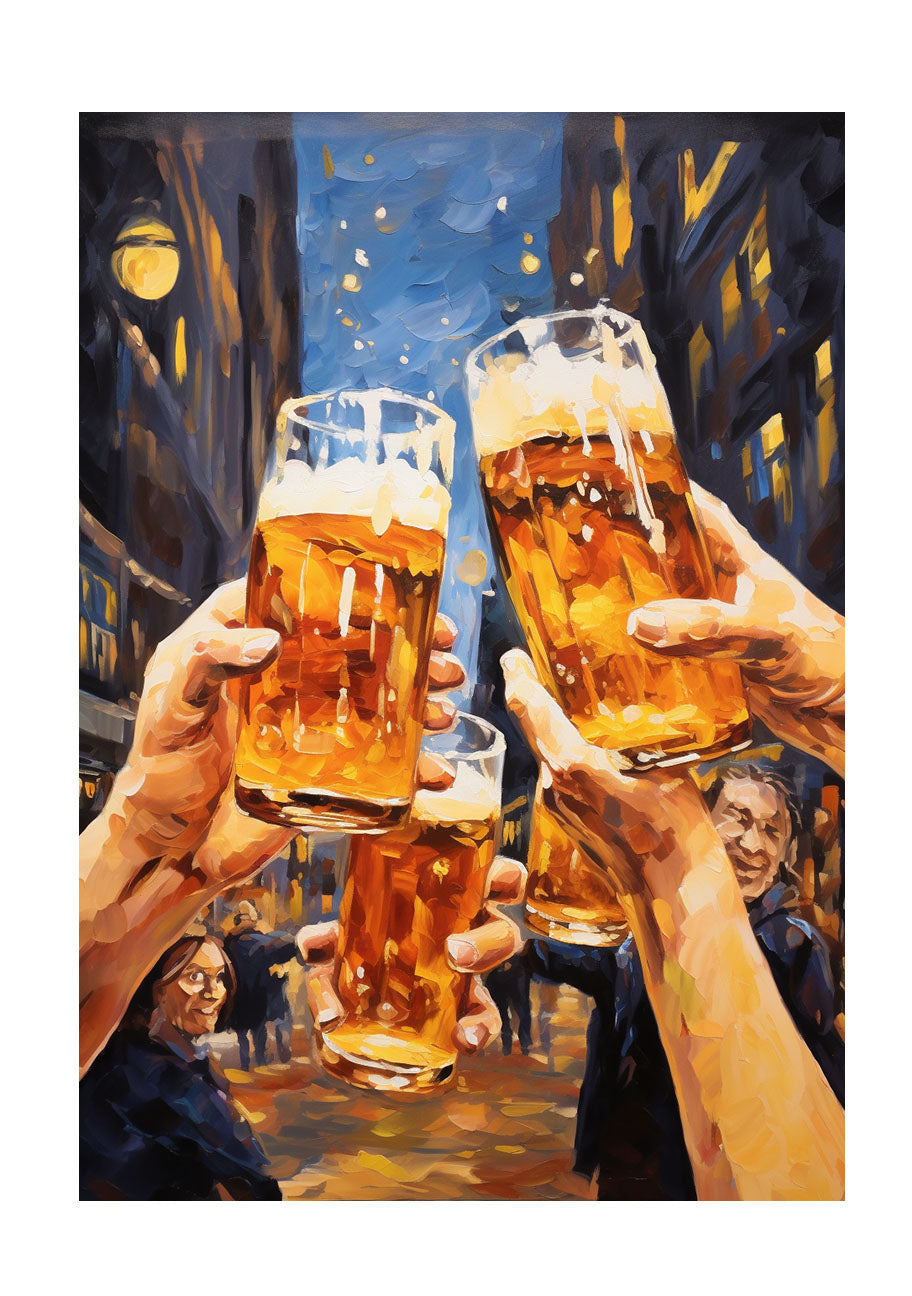 ビールのアートポスター原画のみ