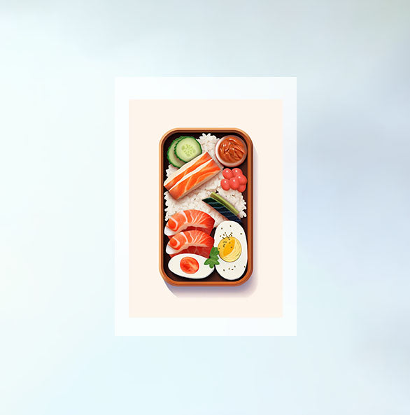 お弁当のアートポスター原画のみ設置イメージ