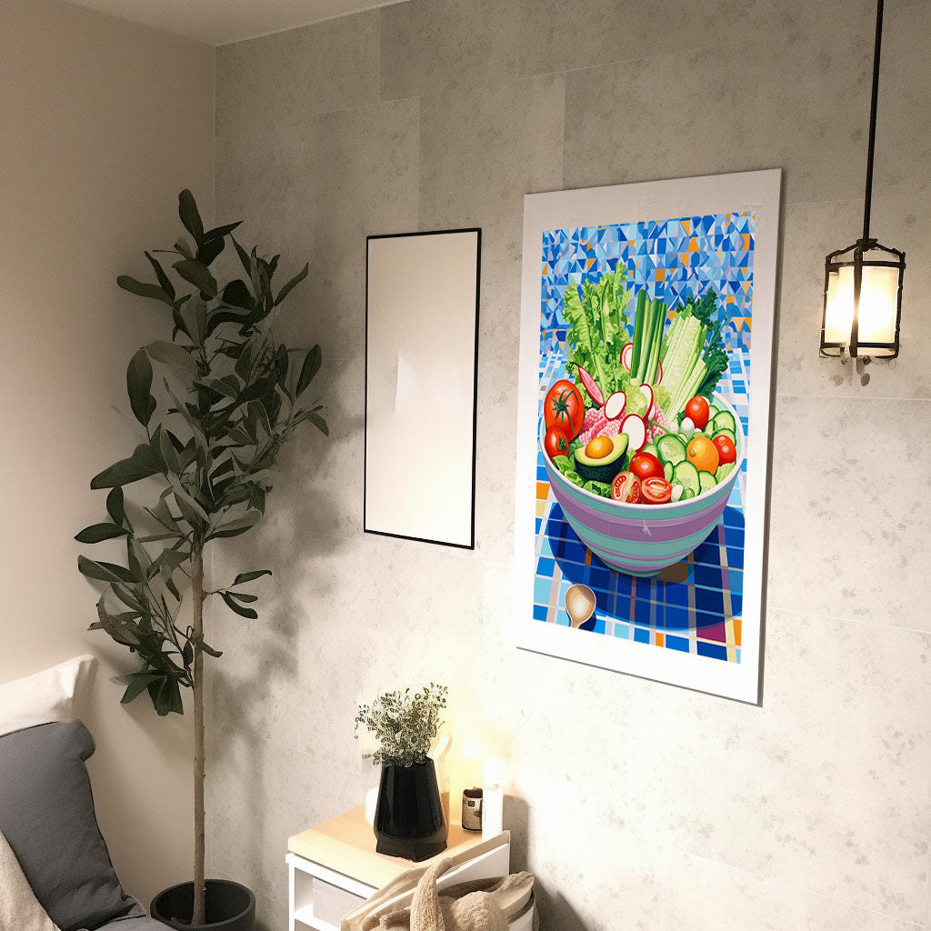 お弁当のアートポスター廊下配置イメージ