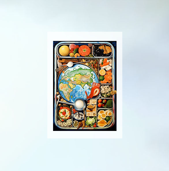 お弁当のアートポスター原画のみ設置イメージ