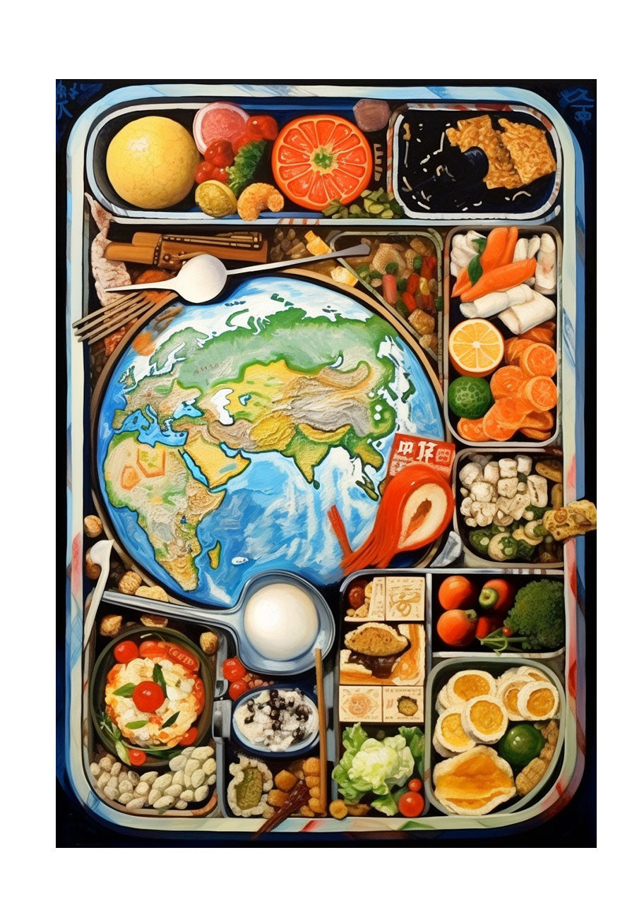 お弁当のアートポスター原画のみ
