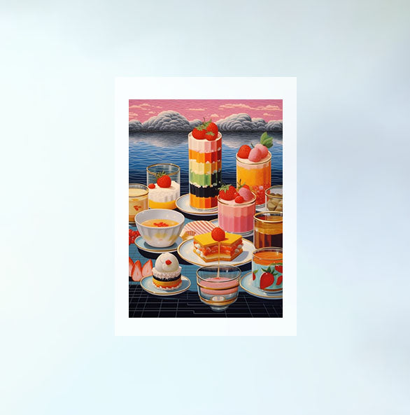 お弁当のアートポスター原画のみ設置イメージ