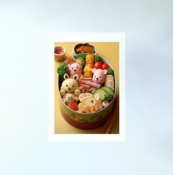 お弁当のアートポスター原画のみ設置イメージ