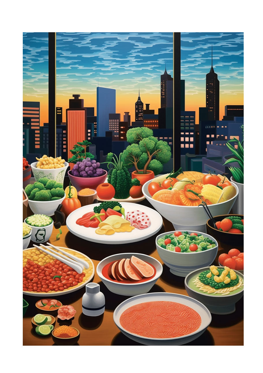 お弁当のアートポスター原画のみ