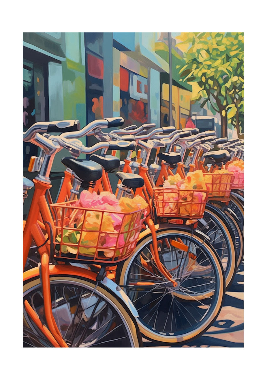 自転車のアートポスター原画のみ