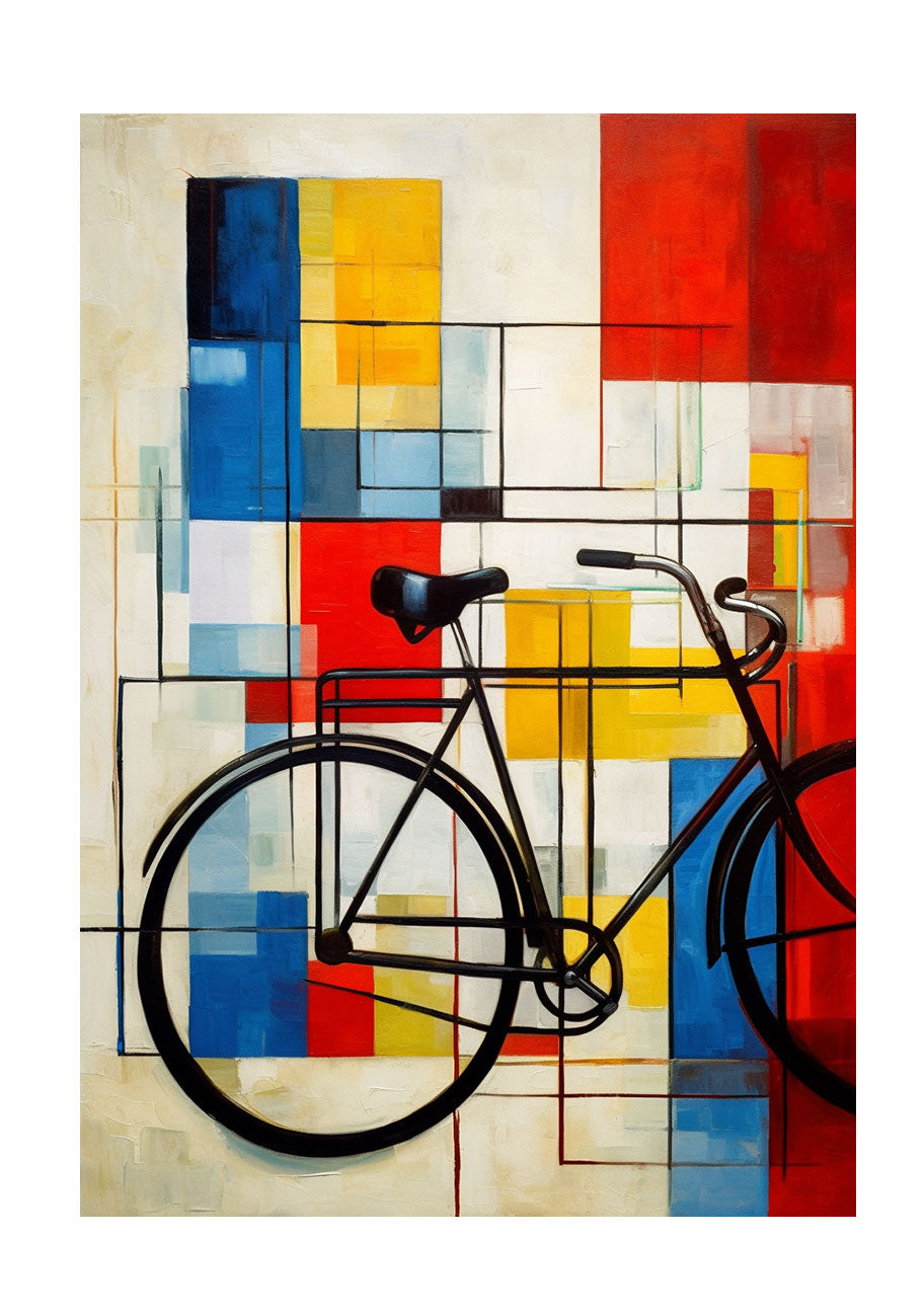 自転車のアートポスター原画のみ
