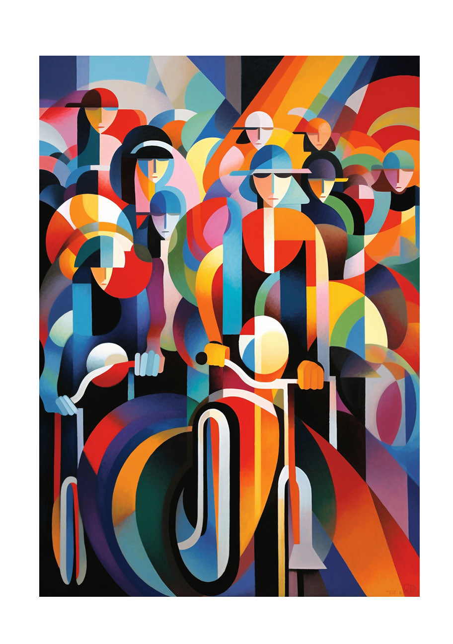 自転車のアートポスター原画のみ