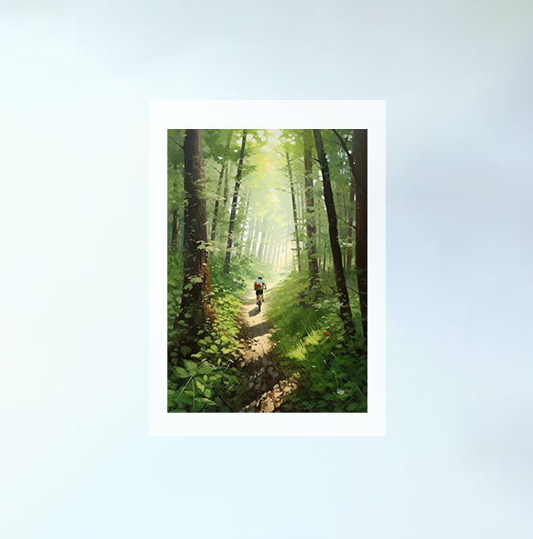 自転車のアートポスター原画のみ設置イメージ