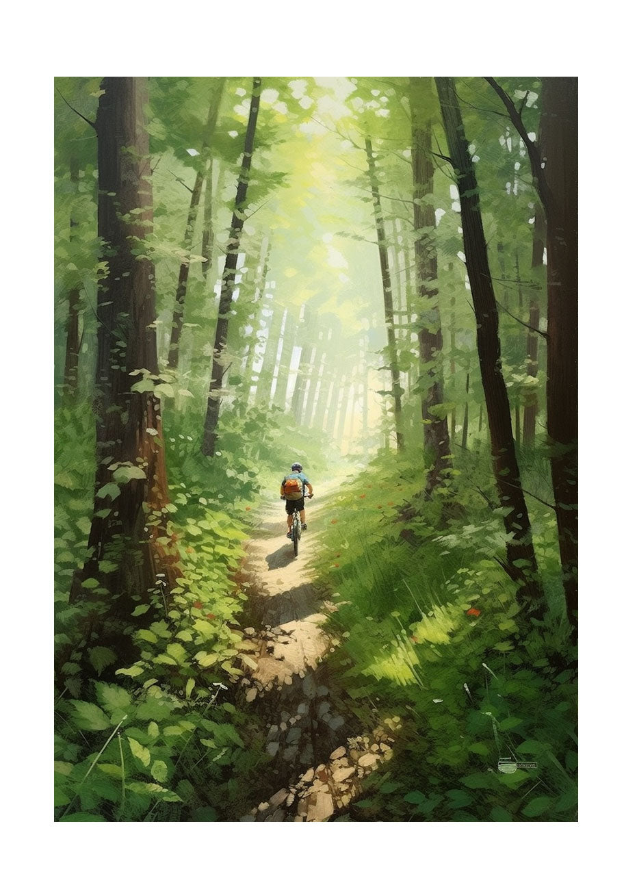 自転車のアートポスター原画のみ